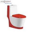 ceramics siphonic one piece colored toilet red blue black