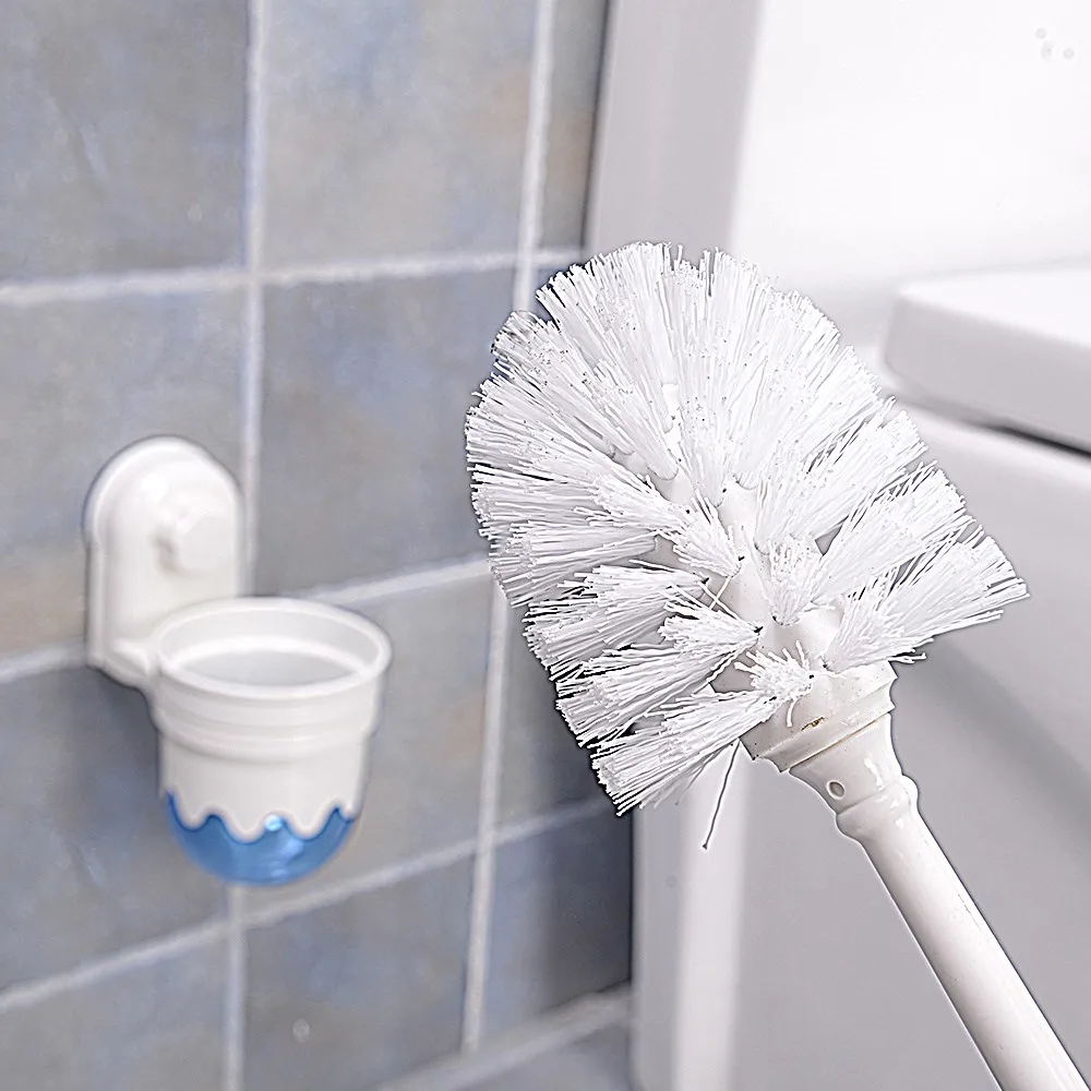 2 In 1 Wall Mounted Bathroom Toilet Brush Set Suction Cup 2 In 1 Wall Mounted Bathroom Cleaning Brush Set Suction Cup Hanger Plastic Toilet
