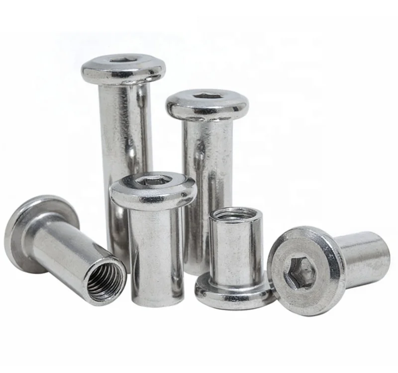 M M M Nickel Flat Head Hex Socket Sleeve Nut Buy Barrel