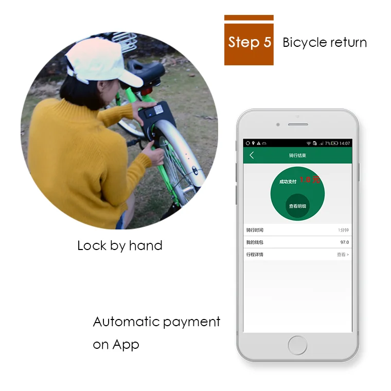 lora iot bluetooth bike lock featuring bike sharing system software and mobile APP remote - Famidy.com