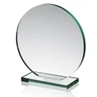 Factory price jade glass trophy plaque blank crystal award for laser engraving