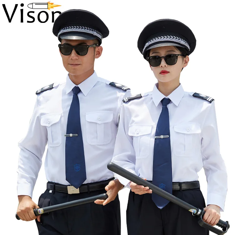 Полиция рубашка охранник форма ssark одежды тюремный охранник рубашка форма защитная одежда аэропорт униформа