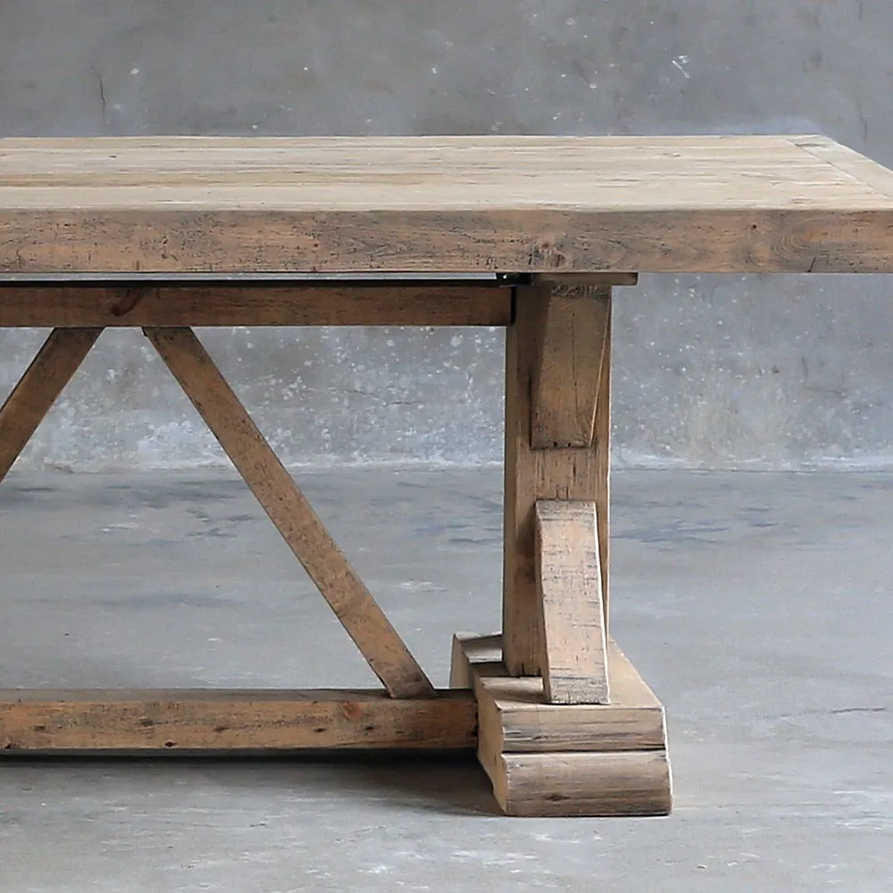 Reclaimed elm dinning table
