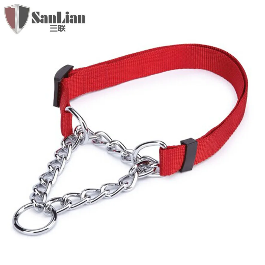 Fashion low price adjustable Half Chain Martingale Collars nylon martingale chain link dog collars, Red black blue
Fashion low price adjustable Half Chain Martingale Collars nylon martingale chain link dog collars, Red black blue