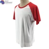 Tailor made womens cut and sew Viscose O neck Blank white and red t shirt for adult