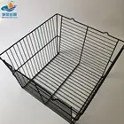 Eco-friendly Fireplace Baskets Black Basket Used For Fireplace Outdoor Black Coated Steel Mesh Baskets