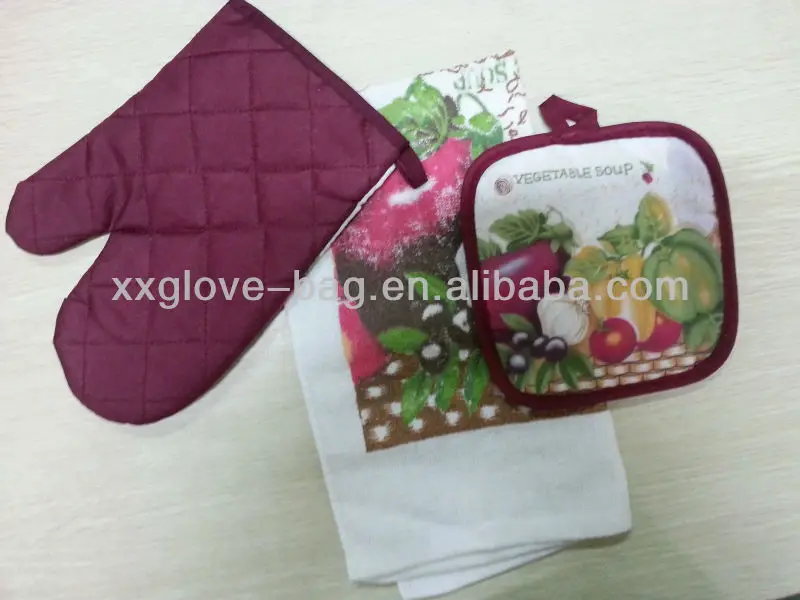cheap fruits and christmas santa claus printd kitchen set of