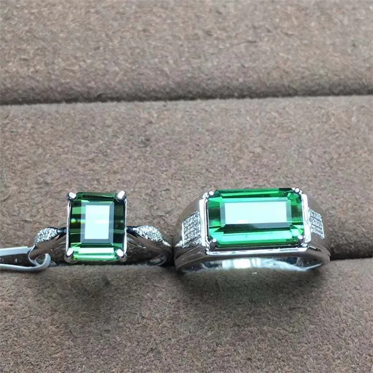 18k South Africa Real diamond natural green tourmaline Men women couple Ring Manufactures with Shipping
18k South Africa Real diamond natural green tourmaline Men women couple Ring Manufactures with Shipping