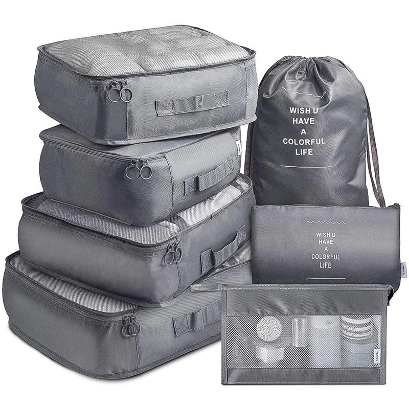 7 piece set travel luggage organizer travel bag Packing cubes travel 7 set organizer, Customized color
7 piece set travel luggage organizer travel bag Packing cubes travel 7 set organizer, Customized color