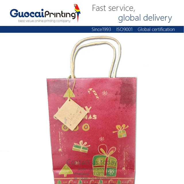 custom popular holiday style craft handmade christmas gift bags
