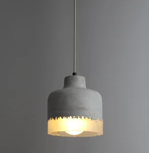 cement chandeliers resin lampshade retro concrete loft style