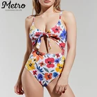 one piece women open sexi photo sublimation printed swimwear