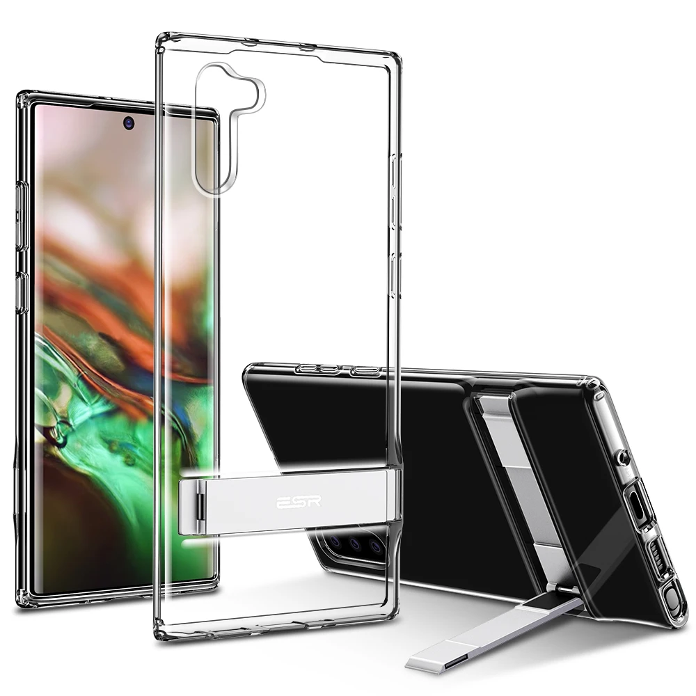 ESR Military Grade Metal Kickstand Case Soft TPU Bumper Transparent Cover Case for samsung galaxy note 10
ESR Military Grade Metal Kickstand Case Soft TPU Bumper Transparent Cover Case for samsung galaxy note 10
