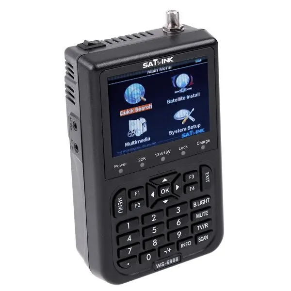 free shipping Original Satlink WS-6908 3.5" DVB-S FTA digital satellite meter satellite finder ws 6908 satlink ws6908