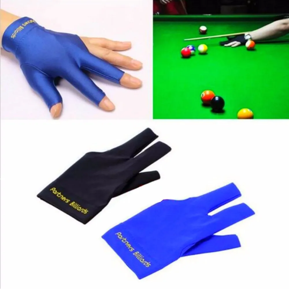 Cue Pool Shooters Open 3 Fingers Glove Billiard Gloves Snooker Gloves Print Letter High Quality Billiard Accessories
