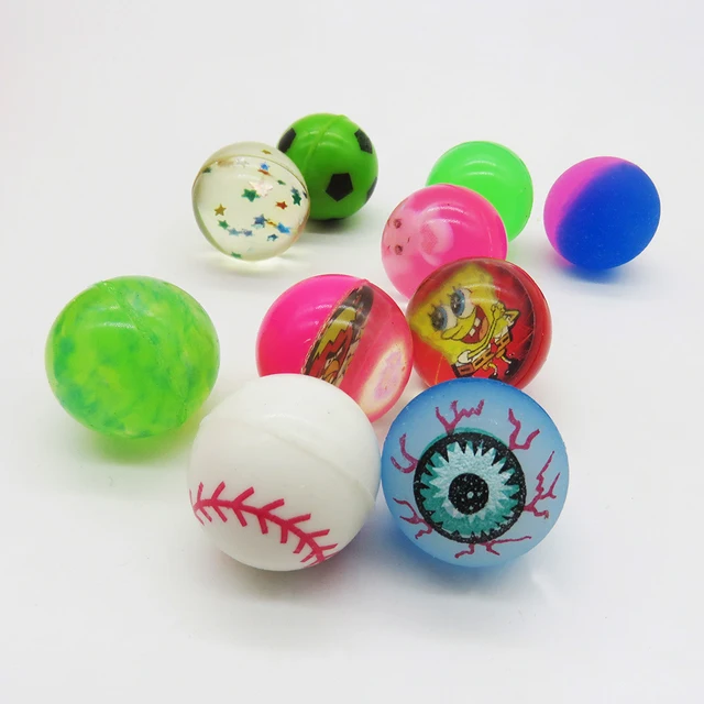 hi bounce ball small rubber balls printed 27mm bouncy ball