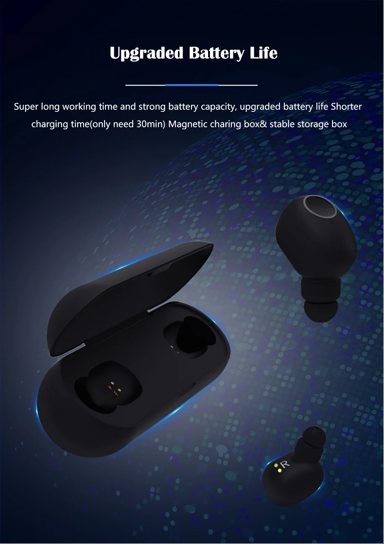 V5.0 Speaker Tws Earbuds,Wireless Headphone,Smallest Bluetooth Headset - ANKUX.COM