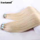 Wholesale Price Unprocessed Russian Blonde Virgin Human Hair Extension Remy Cheap Straight Tape In Human Hair Extensions