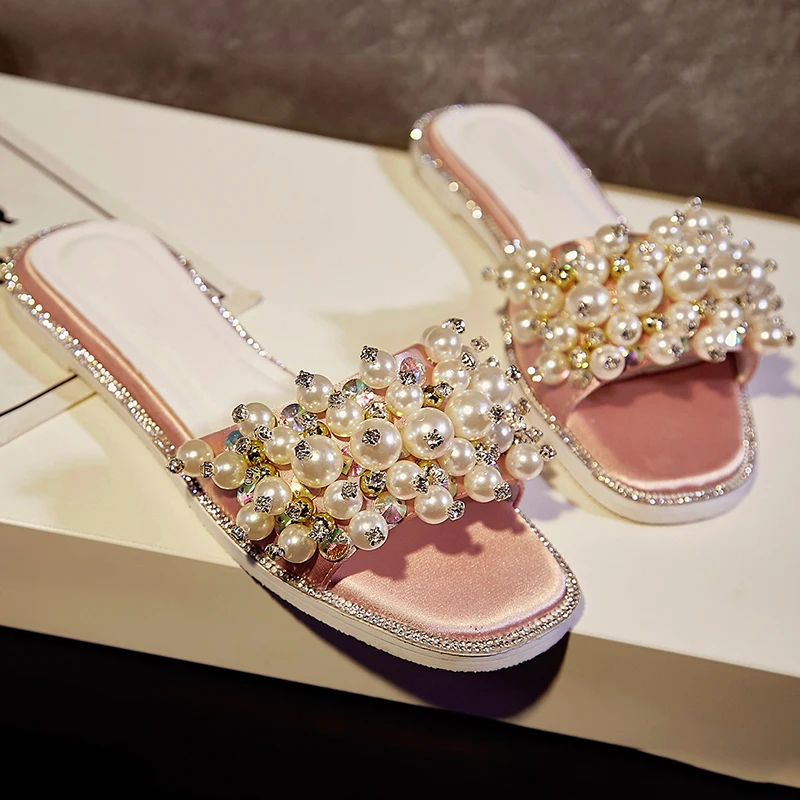 WETKISS Drop Shipping Size 43 Quality Shoes Satin Handmade Pearl Shoes Flat Slides Sandals Summer Beach Slippers 2019, Pink,grey,black
WETKISS Drop Shipping Size 43 Quality Shoes Satin Handmade Pearl Shoes Flat Slides Sandals Summer Beach Slippers 2019, Pink,grey,black