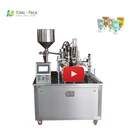 KP-350A semi automatic Cosmetic cream paste plastic tube filling sealing machine