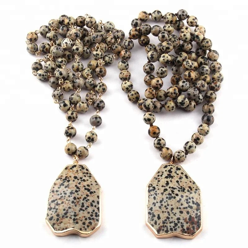 Fashion Women Natural 8mm Quail Eggs Stone Dalmatian Necklace Rosary Chain Gemstone Drop Pendant Necklace, Picture shows
Fashion Women Natural 8mm Quail Eggs Stone Dalmatian Necklace Rosary Chain Gemstone Drop Pendant Necklace, Picture shows