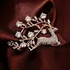 Exquisite Jewelry With Rhinestone Rose Gold Deer Diamond Brooch lapel Pin For Women Or Man