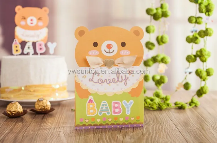 baby shower party gifts 6033 lovely bear baby invitation card
