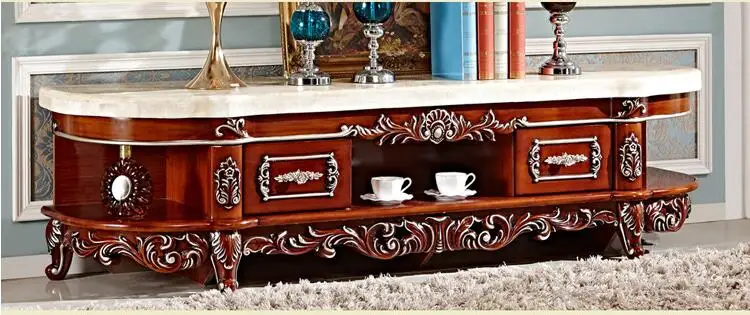 Antique High Living Room Wooden furniture lcd TV Stand pfy3001