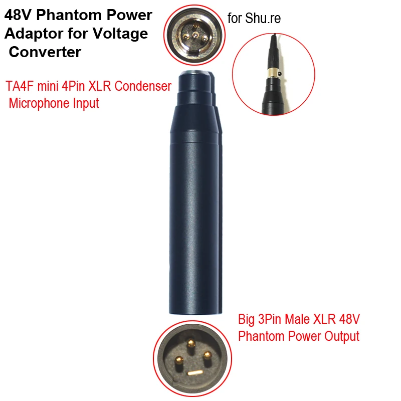 Xlr 4 High Quality Ta4f 4pin Mini Xlr4 To 3pin Male Xlr 48v