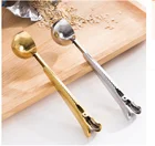 Food grade 304 Stainless Steel Ground Coffee Measuring Spoon/Scoop with Bag Clip