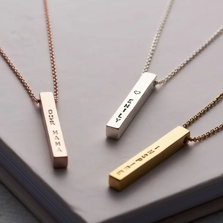 High Polish Stainless Steel Vertical Bar Necklace Gold Plated Bar Chain Necklace Jewelry Wholesale
High Polish Stainless Steel Vertical Bar Necklace Gold Plated Bar Chain Necklace Jewelry Wholesale
