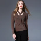Fashion Women Temperament Sweater Knitwear Solid Color Blouse&Tops For Women