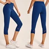 Nylon Spandex mesh Leggings Fitness Women Capri Custom Yoga Pants Wholesale