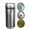 beverage cans 250ml slim aluminum can with 200# easy open ends