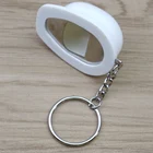 Plastic Keyring Maker Custom Safety Helmet Keychain With Bottle Opener