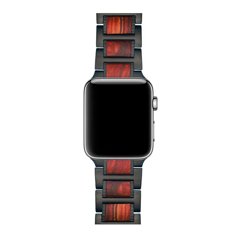 Mens Style Wooden Watch Band, Stainless Steel Metal Wrist Watch Band Strap For Apple Watch 38mm 42mm
Mens Style Wooden Watch Band, Stainless Steel Metal Wrist Watch Band Strap For Apple Watch 38mm 42mm