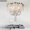 MEEROSEE Vintage Aluminum Chain Light Chandelier Lustres Lamp Post Tassel Illumination Hanging Lighting MD86203