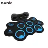 Roll-Up Drum Kit with Speaker Foot Pedals, Drumsticks, and Micro-USB port for power Foldable Portable Electronic Drum Set
