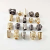 Fashion Brass Jacket Rope End, Spring Lock, Metal Cord Stopper brass cord ends