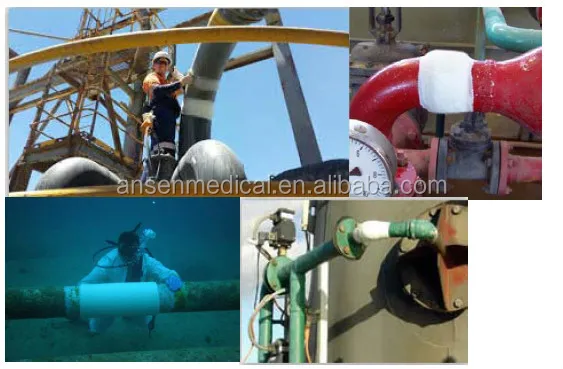 Emergency Water Activated Fiberglass Fix Pipe Repair Wrap Tape Pipe Repair Bandage