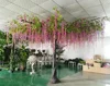 2.5M tall vertical garden Artificial decoration foliage cheap spiral large plastic wister trees E06 2801