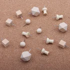 Hot selling different shape wooden head push pins with best price