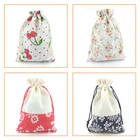 Hemp Gift Drawstring Custom Canvas Eco Friendly Mini Cotton Pouch Drawstring Clothing Bag
