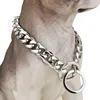 Custom heavy duty strong stainless steel 316L dog cuban chain collar