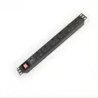 1U 6 ways UK type PDU socket with switch