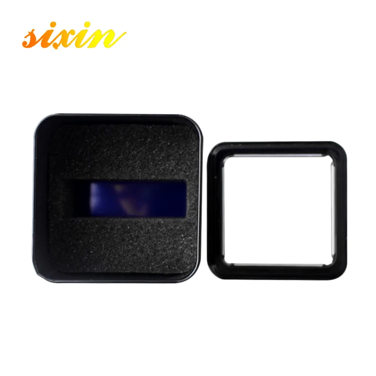 premium recycled custom luxury black tin metal watch box with