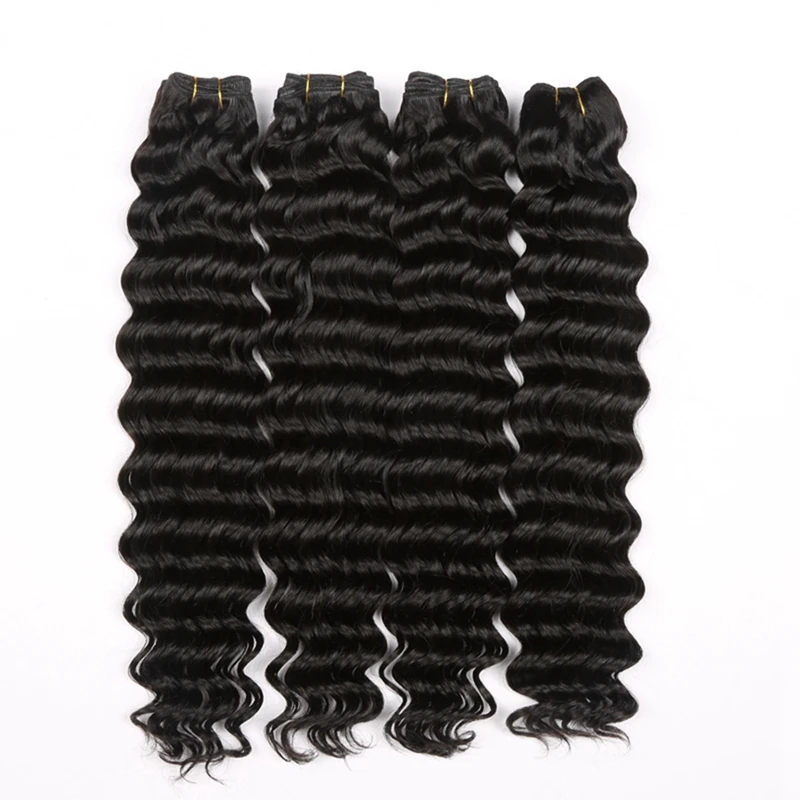 Wholesale price 100g deep wave virgin human hair weaving natural black color brazilian hair extension
Wholesale price 100g deep wave virgin human hair weaving natural black color brazilian hair extension