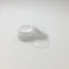 Free shipping 200pcs/lot 10g PP White Make Up Small cream Jar with inner lids, plastic white cosmetic container for eye cream
