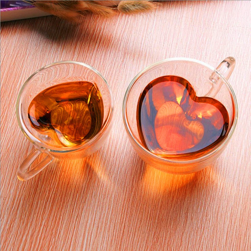 Heart-Shaped-Heat-Resisting-Double-Wall-Clear-Transparent-Glass-Tea-Cup-Handmade-Mini-Coffee-Mug-Double