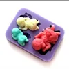 Three babies lay sleeping design clay silicone soap moulds cake tools